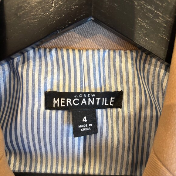 J Crew Mercantile Tan Blazer Size 4 - Picture 3 of 3